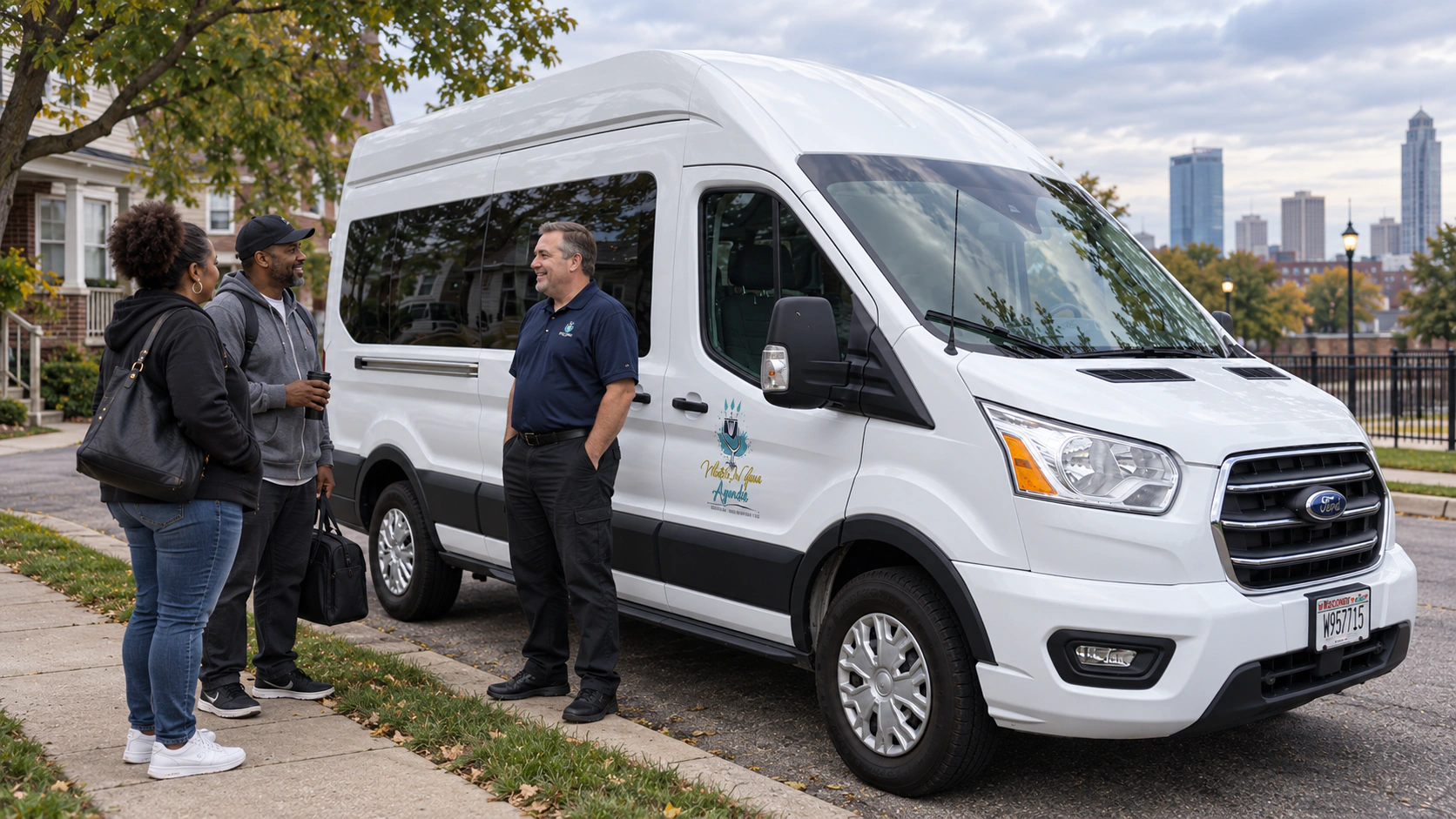 What's On Your Agenda van ready for a Wisconsin correctional facility visitation trip.